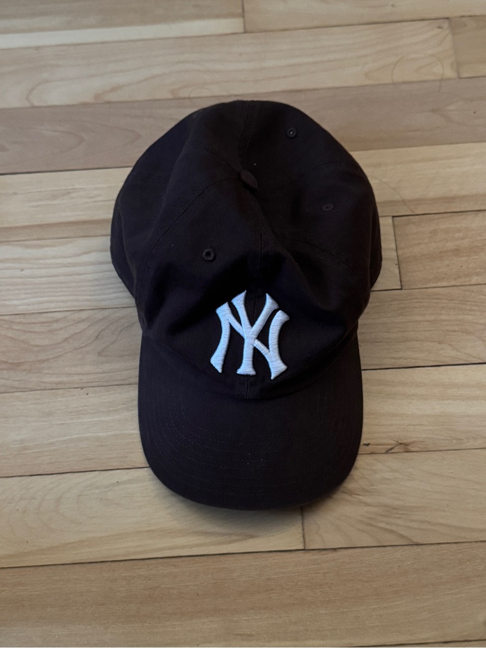 New Era Black Baseball Cap with White NY Logo